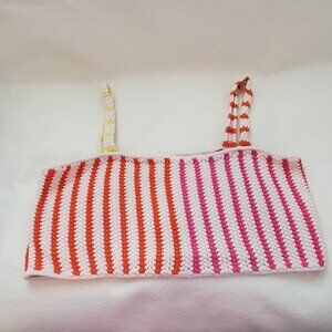 Future Collective Alani Noelle Crochet Boxy Crop Top Size XXL